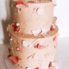 Pink two tier cake