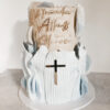 Two tier fondant detail cake