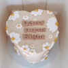 Heart shaped daisy cake