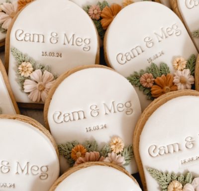Custom cookie favours for weddings Geelong and Torquat